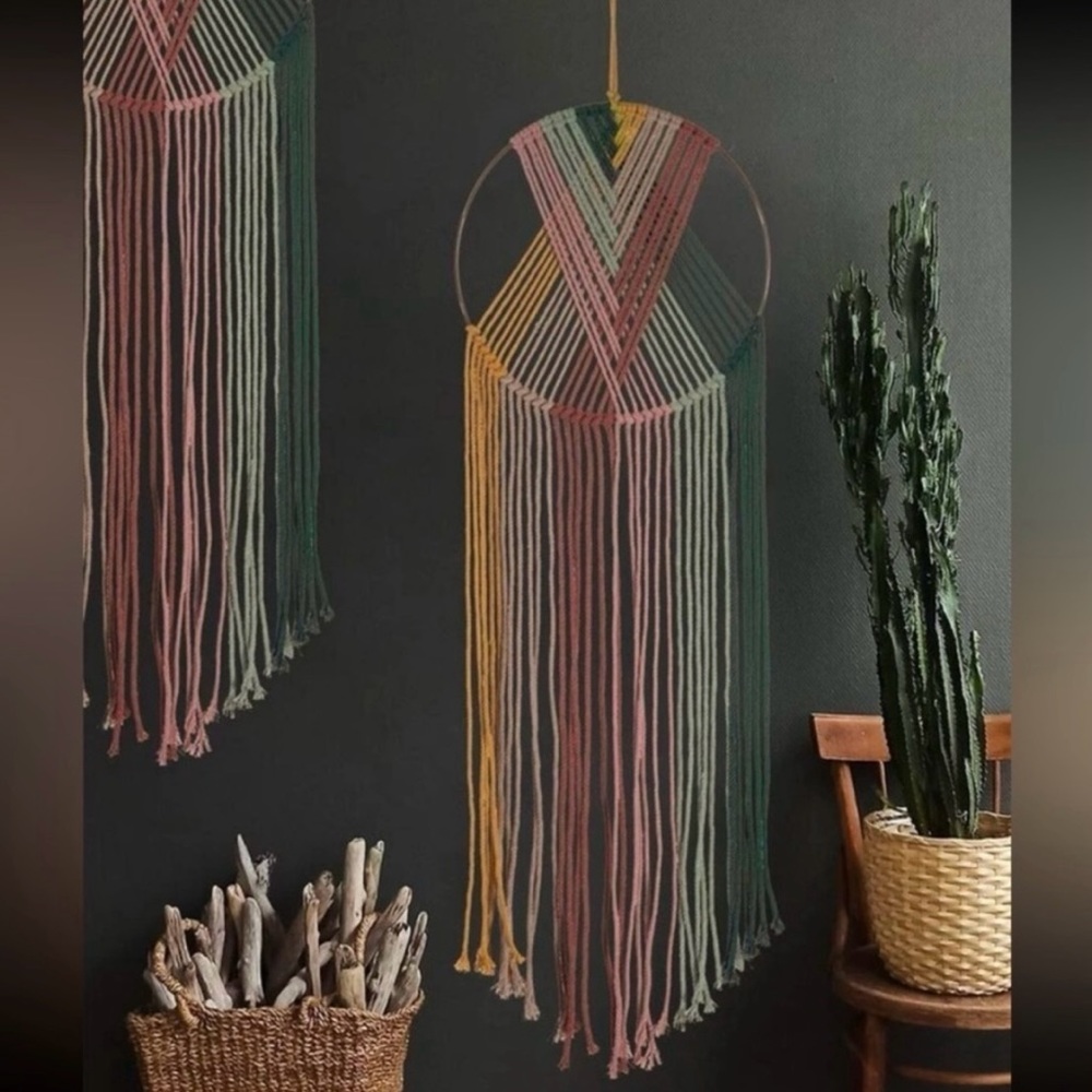 🆕NWT, Earthy Bohemian Woven Wall Decor